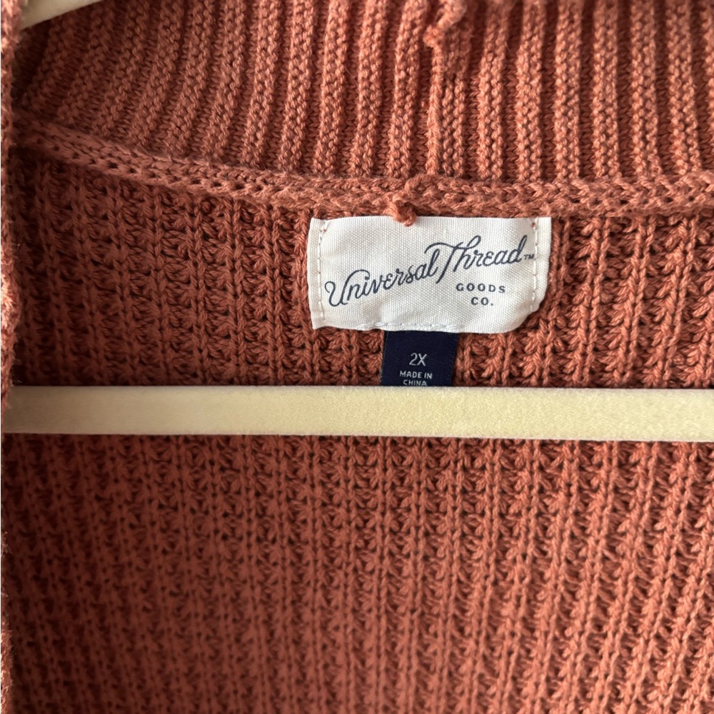 Universal Thread Terracotta Open-Front Cardigan - Picture 3 of 3